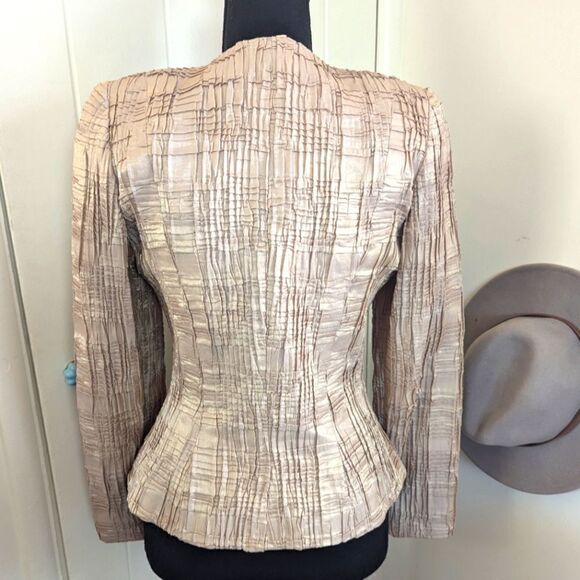 VTG Flores & Flores Open Front Fitted Jacket 6 SATC Granny Chic Whimsical - Picture 7 of 10